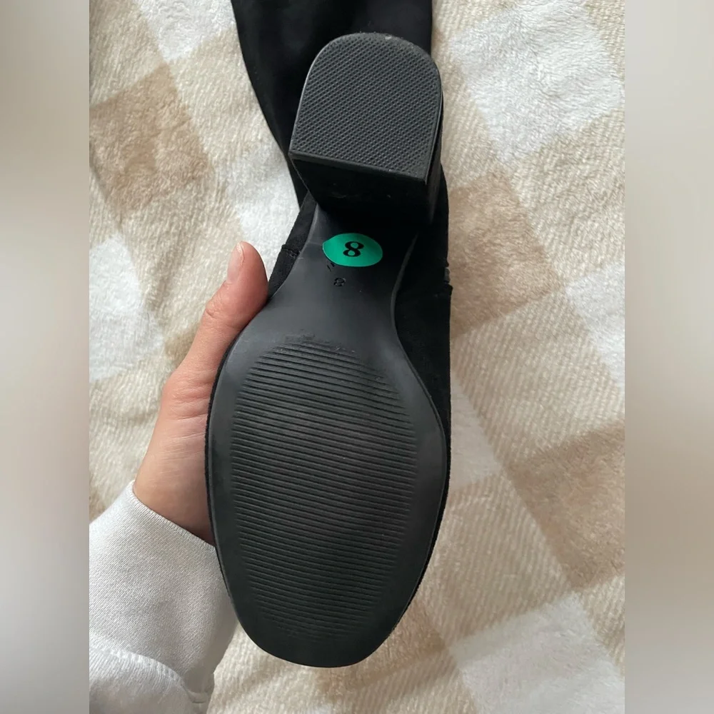 Black over the knee thigh high boots size 8 - Picture 5 of 6